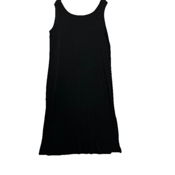 Double D Ranch Dress Womens 1X Black Embroidered Stretch Slinky Western Boho Vtg - Picture 6 of 12